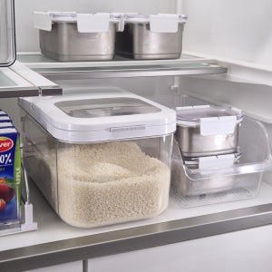 슬림 원터치 투명 쌀통 잡곡 보관통 5kg