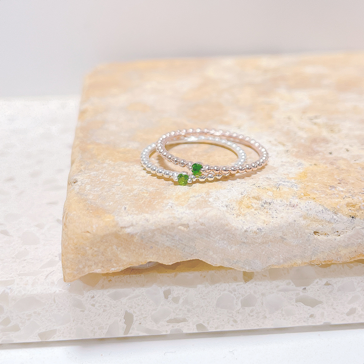 925실버 데일리 크롬 다이옵사이드 원석 반지