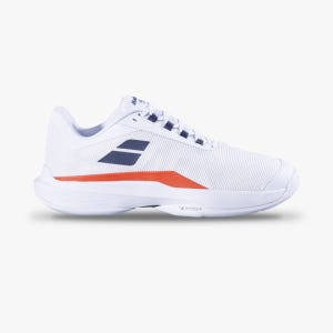 바볼랏 제트 테레 2 올코트 남성용 테니스화 화이트/스트라이크 레드