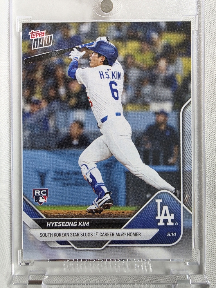 2025 TOPPS NOW 탑스 나우 김혜성 루키 첫 홈런 LA 다저스 MLB 메이저리그 야구 카드
