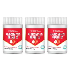 오가닉산 사과초모식초 애사비정 초모 유기산 애사비 정 효능 저연발효 비정제 60정 3병