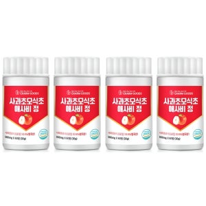 오가닉산 사과초모식초 애사비정 초모 유기산 애사비 정 효능 저연발효 비정제 60정 4병