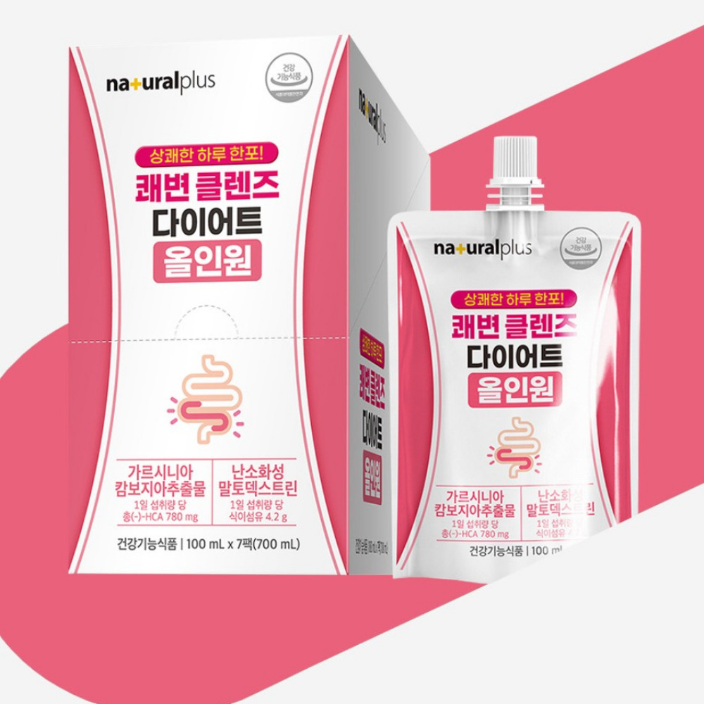 <b>내츄럴플러스 쾌변</b> 클렌즈 다이어트 올인원 뱃 살 빼는 약 식욕억제 보조제 7개입, 1개
