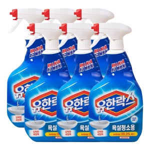 유한락스 욕실청소용 600ml, 6개