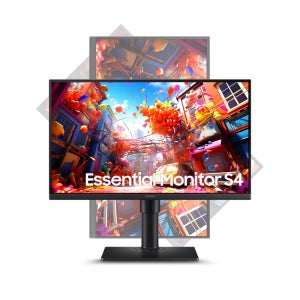삼성전자 LS24D404GAKXKR 에센셜 모니터 IPS FHD 높낮이 상하각도 회전 피벗