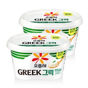 빙그레 그릭요거트 마일드 무가당 플레인 400ml, 4개