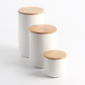 도자기우드 밀폐용기 260ml, 화이트, 1개