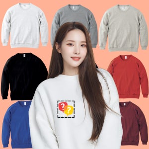 [기본인쇄포함] 맨투맨 티셔츠, 오버핏 기모 맨투맨 커스텀 단체티 주문제작