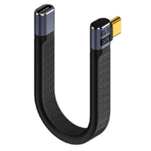 짧은거리 C포트연결용 USB4.0 연장젠더 14cm 꺾임형 커넥터