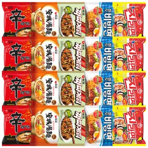 봉지라면 (짜파게티4+신라면기본4+안성탕면4+팔도비빔면4+진라면매운맛4)