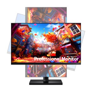삼성전자 LF22T452FQKXKR IPS 베젤리스 모니터 높낮이 상하각도 회전 피벗