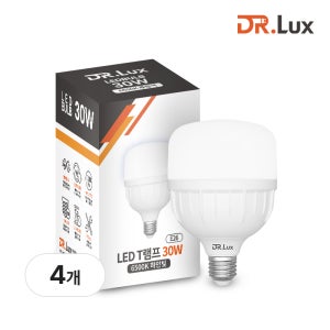 LED 전구 T램프 30W, 주광색, E26 소모갈, 4개