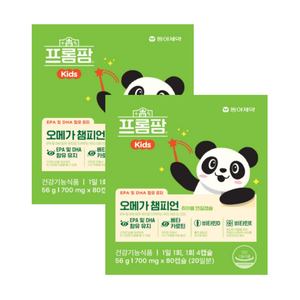 동아제약 프롬팜 오메가 챔피언 80캡슐 2박스