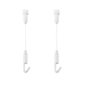 액자걸이 와이어 무타공 천장설치 원터치 1.5M 화이트 소 - 2개