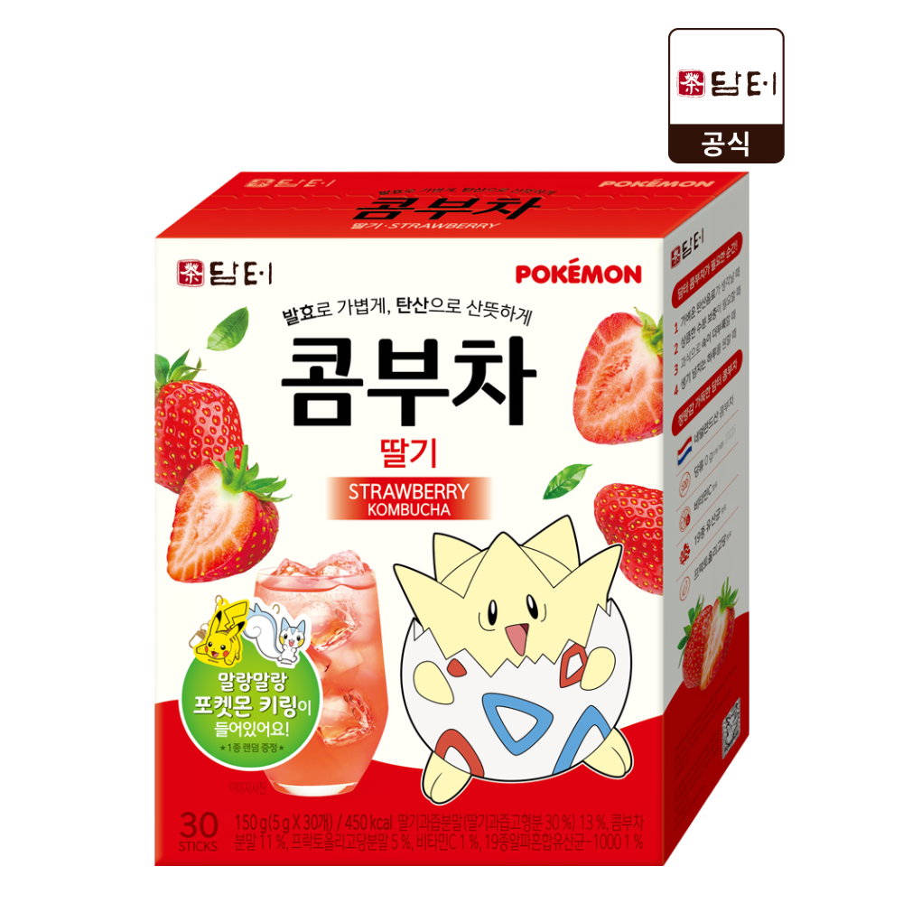 담터 포켓몬 콤부차 딸기