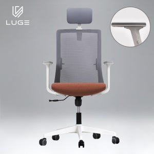 루게 L40 학생 컴퓨터 책상 메쉬 사무용 사무실 게이밍 의자 화이트/오렌지/2D팔걸이