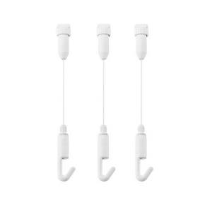 액자걸이 와이어 무타공 천장설치 원터치 1.5M 화이트 소 - 3개