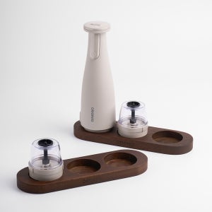 [본사직영] 오리지니크 후추그라인더 깨갈이 전동 그라인더 기본세트 + 탄화티크 우드트레이