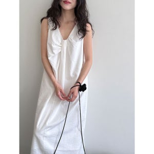 LF 여름용 리버서블 타이넥 원피스 여름 롱 민소매 나시 휴양지 휴가 해변 옐로우