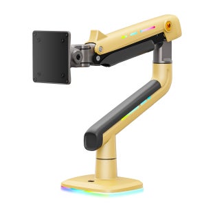 노스바유 팬텀 고중량 싱글 RGB 모니터암 거치대 라바옐로우