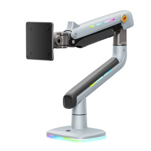 노스바유 팬텀 고중량 싱글 RGB 모니터암 거치대 레이크블루