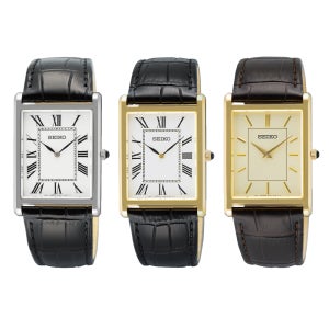 백화점AS가능 세이코 SWR103P1 SWR104 SWR106 스퀘어 클래식 사각 남성가죽시계