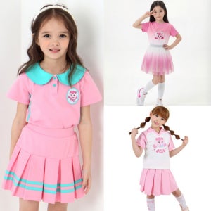 아동원피스 캐치티니핑 슈팅스타 하츄핑 5부상하 라운드 카라티 망사 레이스 스커트 여름 아동