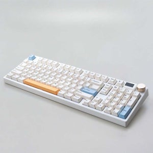 NJ98 3모드 2.4G 블루투스 무선 핫스왑 키보드 기계식 비 앞 차축 화이트 NJ98