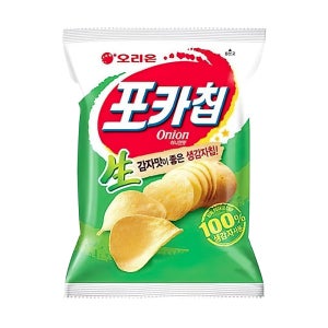 오리온 포카칩 어니언맛 66g 바삭한 생감자칩 스낵