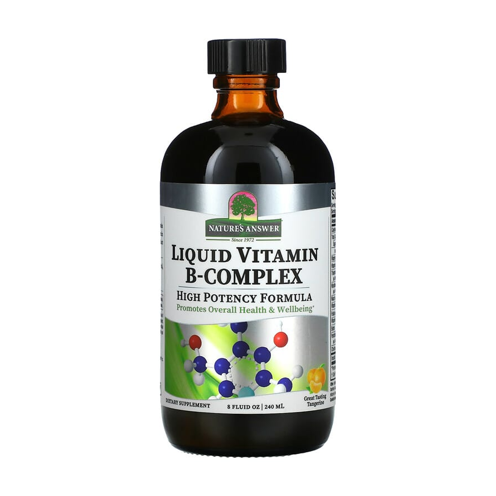 네이처스<b>앤서</b> 리퀴드 <b>비타민</b> B 콤플렉스 그레이트 테이스팅 탠저린 240ml