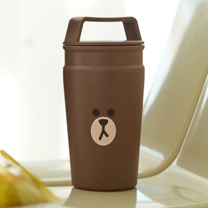 라인프렌즈 브라운 피크닉 핸들 텀블러 (320ml)