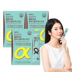 헬씨허그 원데이 핏 알파CD 알파시클로덱스트린 분말 식이섬유 30포, 3개