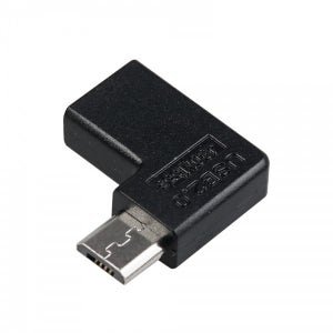Coms JA328 / USB3.1 C타입 to 마이크로5핀 변환젠더 / 좌우하향90도 꺾임10w