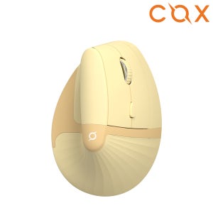 COX CEM20 인체공학 블루투스 무선 버티컬 저소음 마우스 옐로우