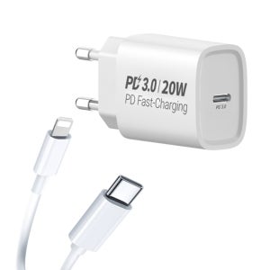 20W PD3.0 급속충전기 C타입 to 라이트닝 8핀 케이블 ios 기기 급속충전 지