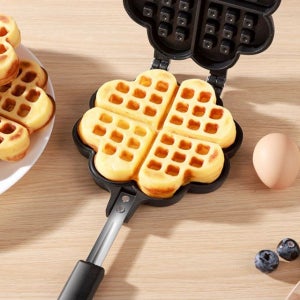 간식만들기 와플팬 가정용 캠핑용 하트 와플 후라이팬 4구