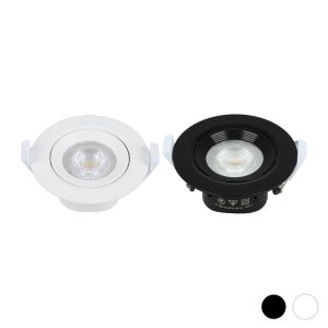 당일출고 좋은품질 비엔 타공75mm (3) 각도조절 매입등 매립형조명 7W, 블랙바디 전주백색 3500K