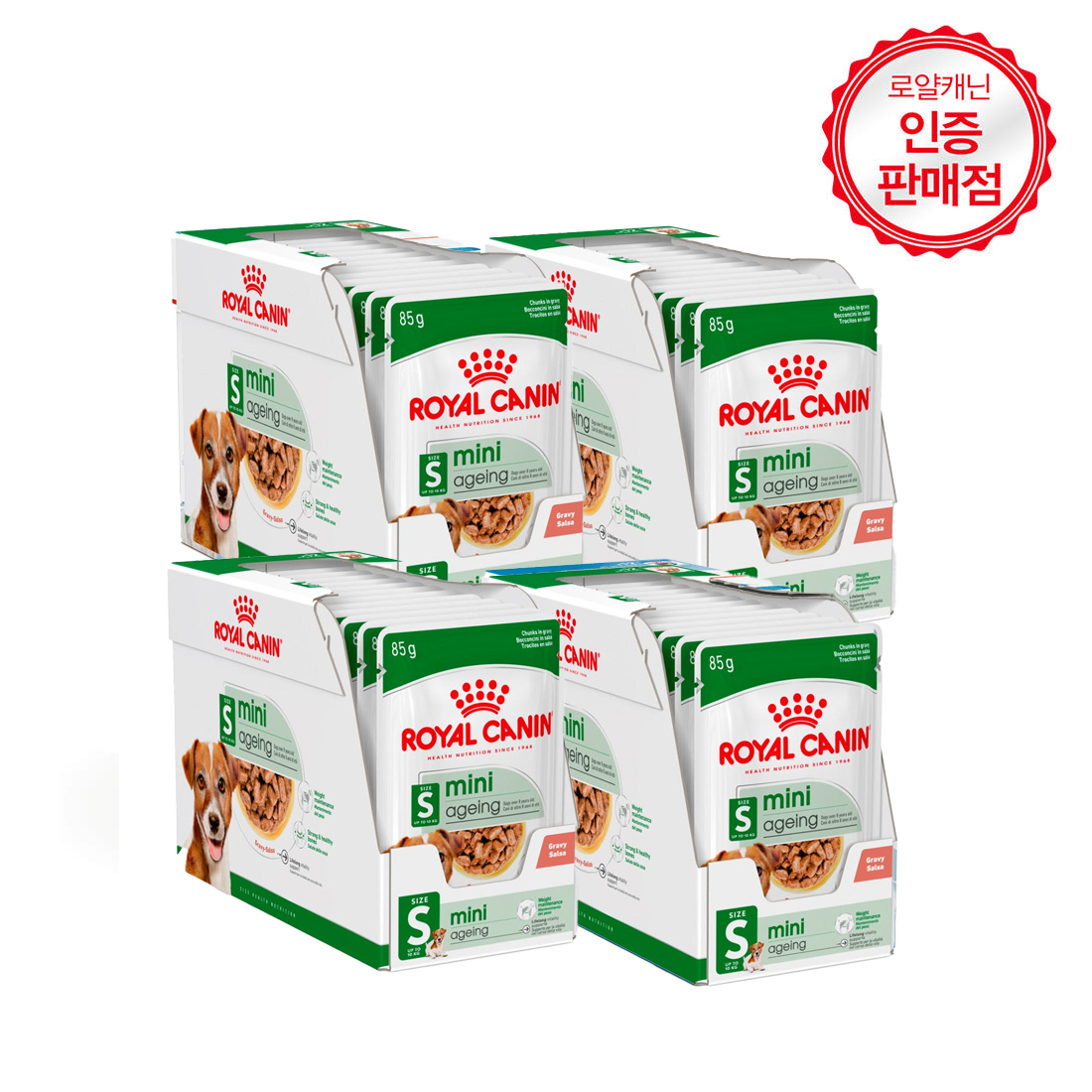 로얄캐닌 독 강아지 습식 파우치 사료 85g - 48개 (미니 에이징 12+)
