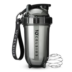 10도씨 트라이탄 불릿 쉐이커 휴대용 손잡이형 피트니스 헬스 물통 500ml, 오닉스블랙