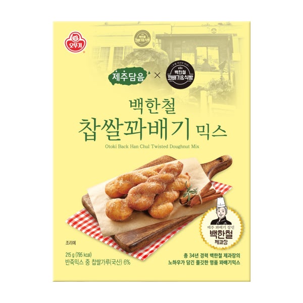 [소비기한 27년 01월 01일까지] 오뚜기 백한철 찹쌀꽈배기믹스 215g