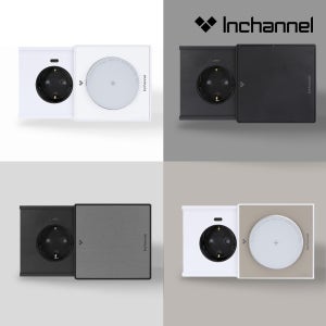인채널 아르떼 C타입 빌트인콘센트 1구 IUA101 무선충전 슬라이드 책상 테이블 가구매립