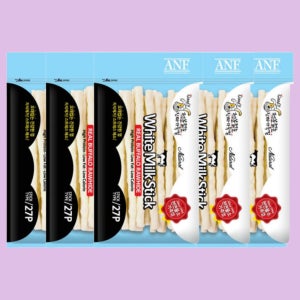 ANF 로하이드 화이트 물소가죽 우유껌 밀크스틱 27P, 75g, 5개