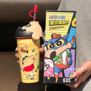 짱구 텀블러 대용량 뽀뽀 빨대컵 보온보냉 짱구는못말려 굿즈 생일선물 아이들 물병