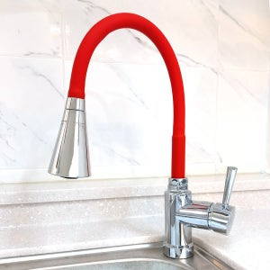 싱크대 수전 주방 원홀 레드 포인트 코브라 수도꼭지