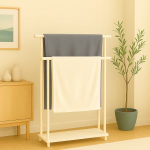 스탠드 2단 수건걸이 욕실 화장실 수건 걸이대 정리대 샤워 타월걸이 틈새