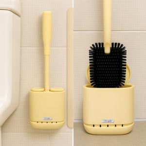 오라플 냄새차단 실리콘변기솔 화장실 변기청소솔 틈새 벽걸이 찌든때 누런때