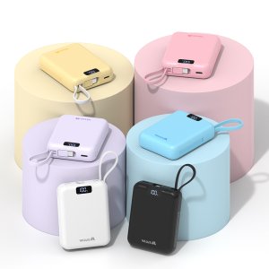 밸류엠 PD 22.5W 고속충전 C타입 케이블 일체형 미니 보조배터리 10000mAh
