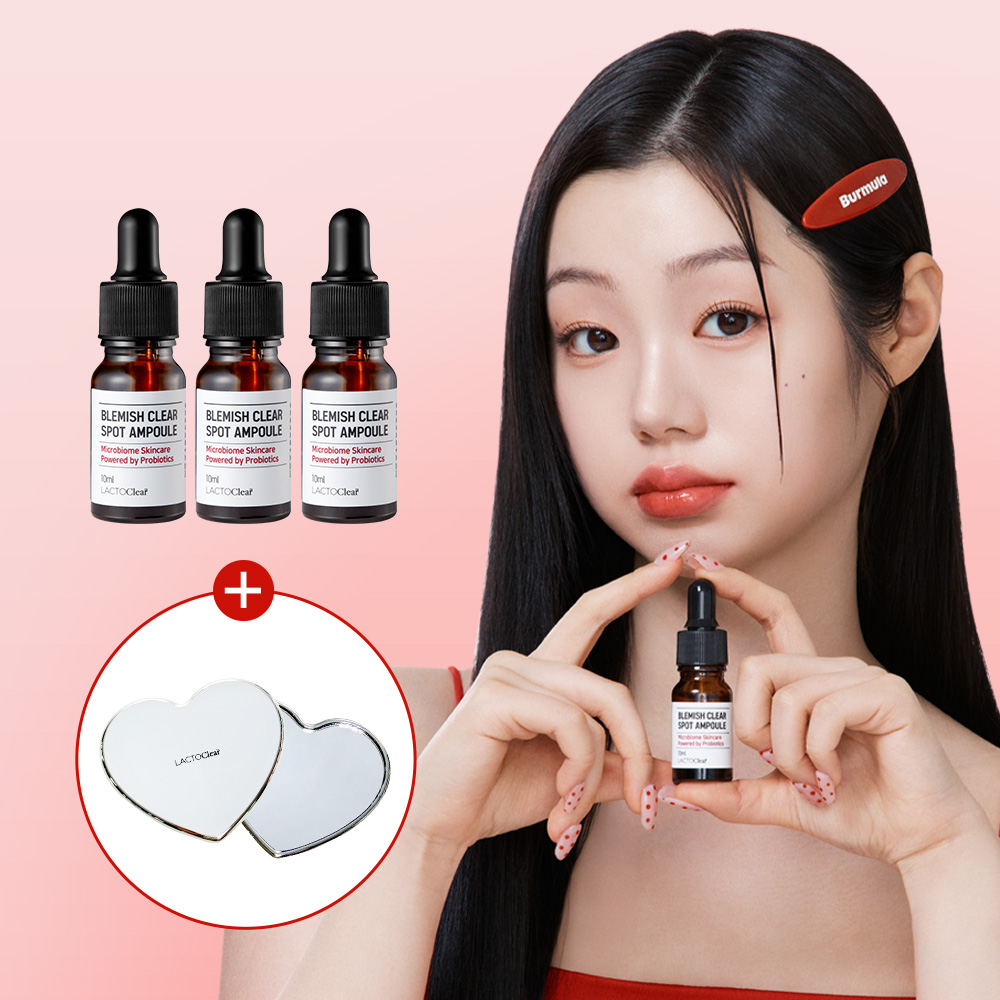 [트러블/<b>하트</b>거울증정] 락토클리어 블레미쉬 클리어 스팟 앰플 10ml, 3개