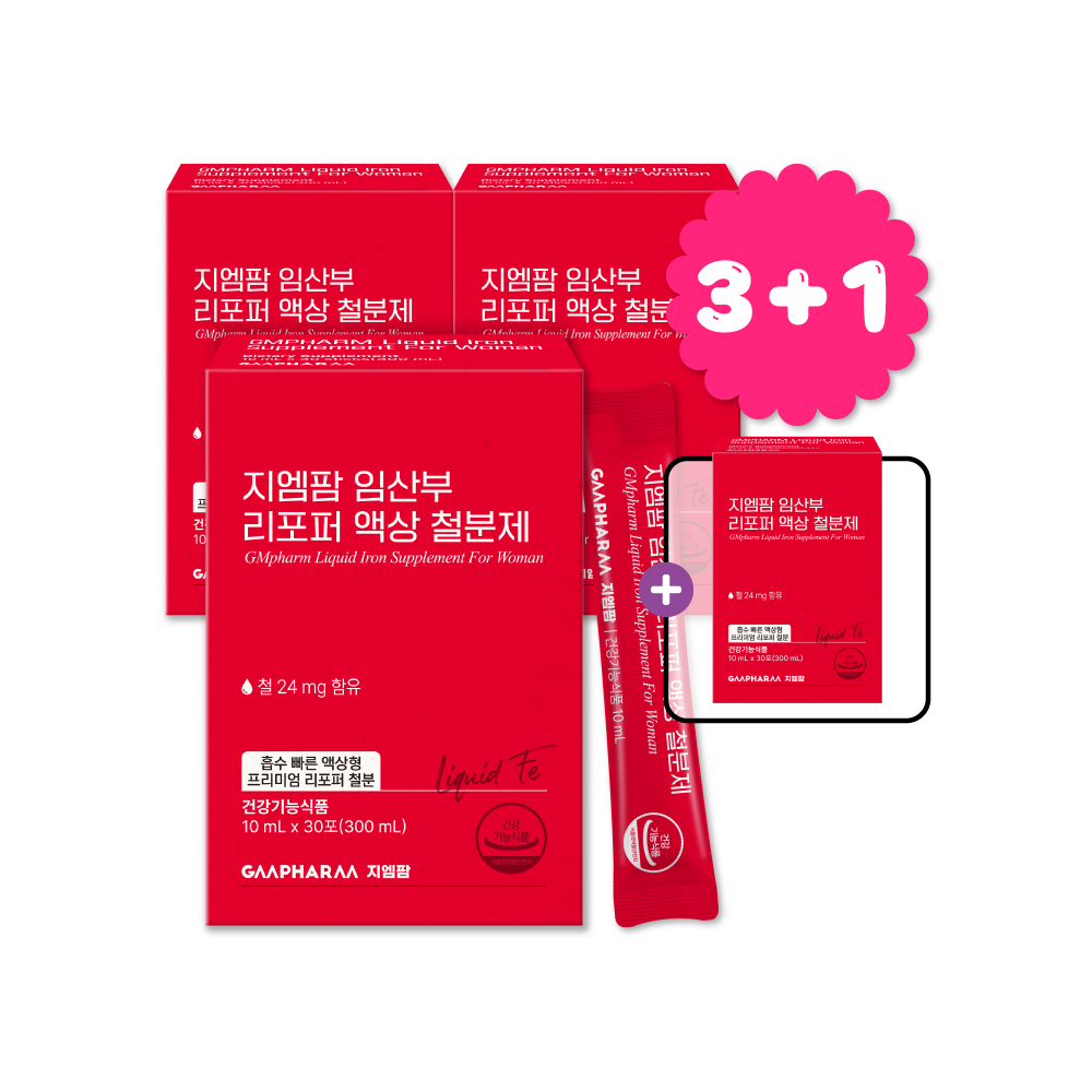 지엠팜 임산부 리포퍼 액상 철분제 30포, 4개