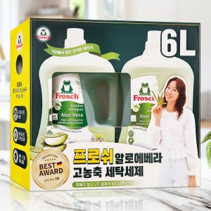 프로쉬 알로에베라 세탁세제 6L 코스트코 독일 고농축 액상 액체 세제 친환경 개구리
